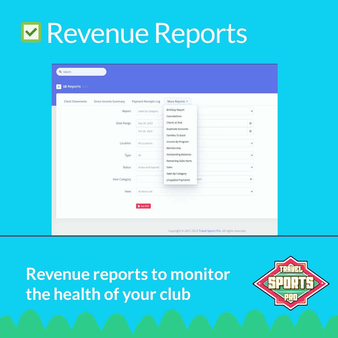 Featured image for “Revenue Reports with Travel Sports Pro”